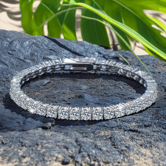 Bransoletka Tennis Classic z moissanitami szlif okrągły – Round